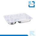 5 Divides Fast Food Plate & Stainless Steel Lunchbox